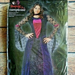 Women's Vampiress Halloween Costume M/L 10-14